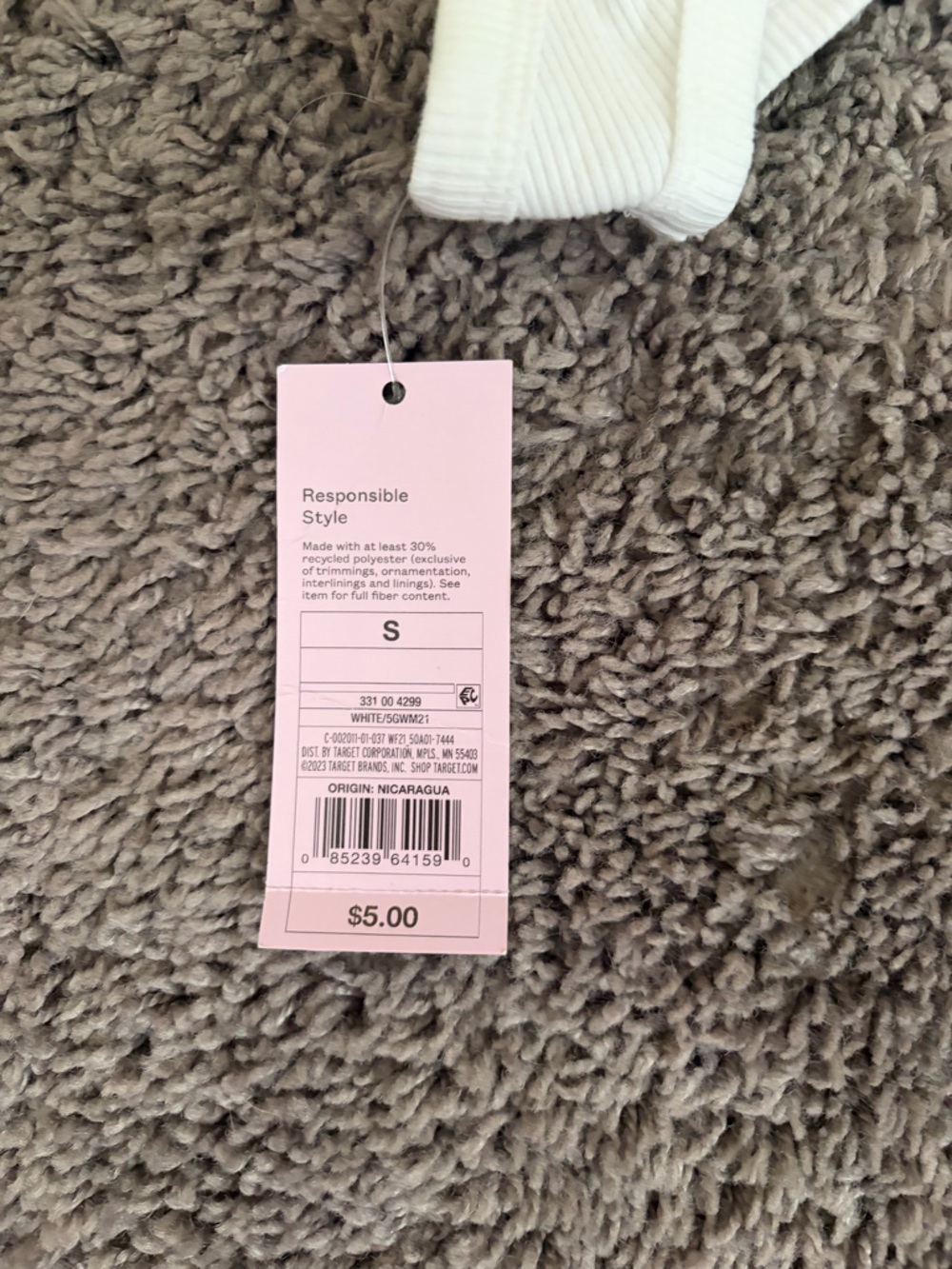 Target Girls White Ribbed Racer Back Tank - Picture 4 of 4